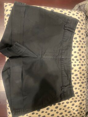 Woman’s Express Black Flat-Front Stretch Shorts